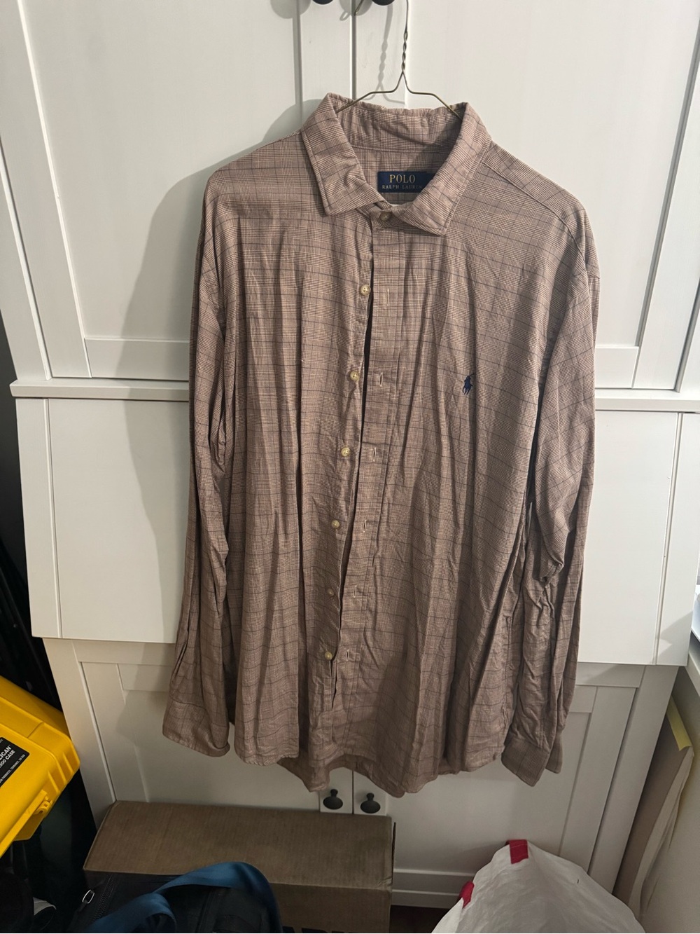 Ralph Lauren Brown Plaid Button-Down Shirt